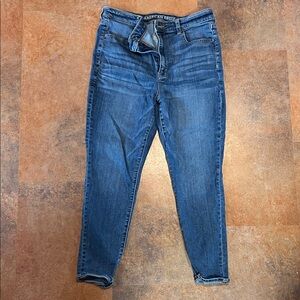 American Eagle Outfitters Women's Dark Blue Skinny Jeans